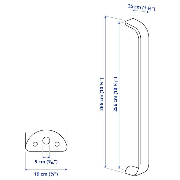 Ikea KALERUM - Handle, stainless steel colour, 266 mm