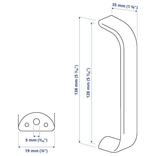 Ikea KALERUM - Handle, stainless steel colour, 138 mm