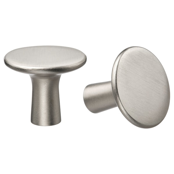 KALERUM - Knob, stainless steel colour, 30 mm