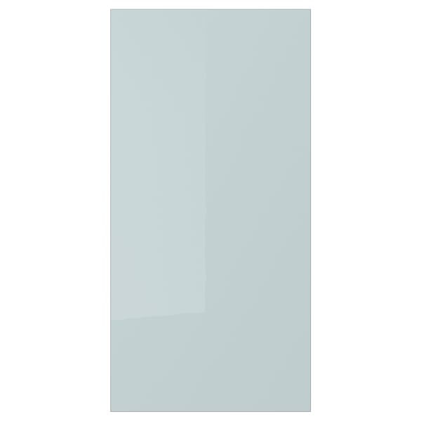 KALLARP door, high-gloss light grey-blue, 30x60 cm