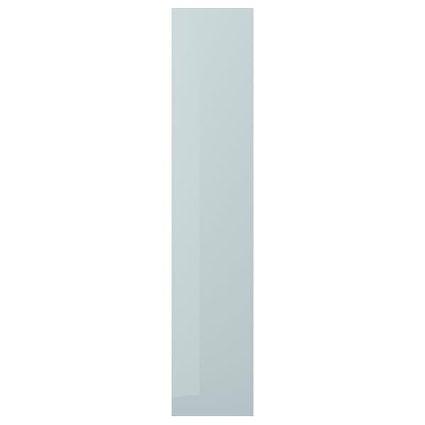 KALLARP door, high-gloss light grey-blue, 40x200 cm