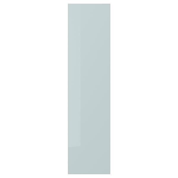 KALLARP door, high-gloss light grey-blue, 20x80 cm