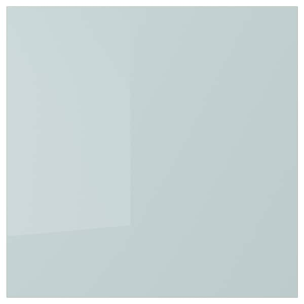 KALLARP - Door, high-gloss light grey-blue, 60x60 cm