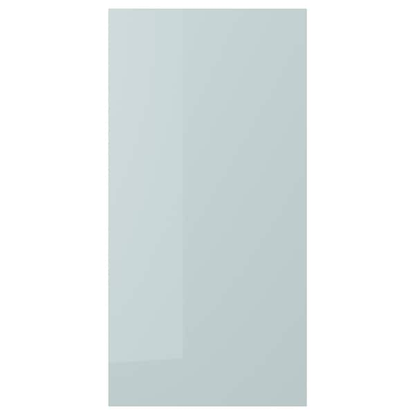 KALLARP - Door, high-gloss light grey-blue, 60x120 cm