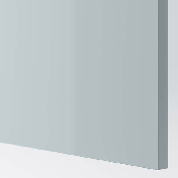 KALLARP - Door, high-gloss light grey-blue, 60x120 cm