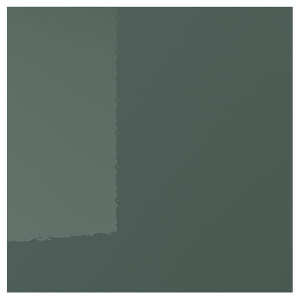 KALLARP - KALLARP Door, high-gloss dark grey-green, 40x40 cm