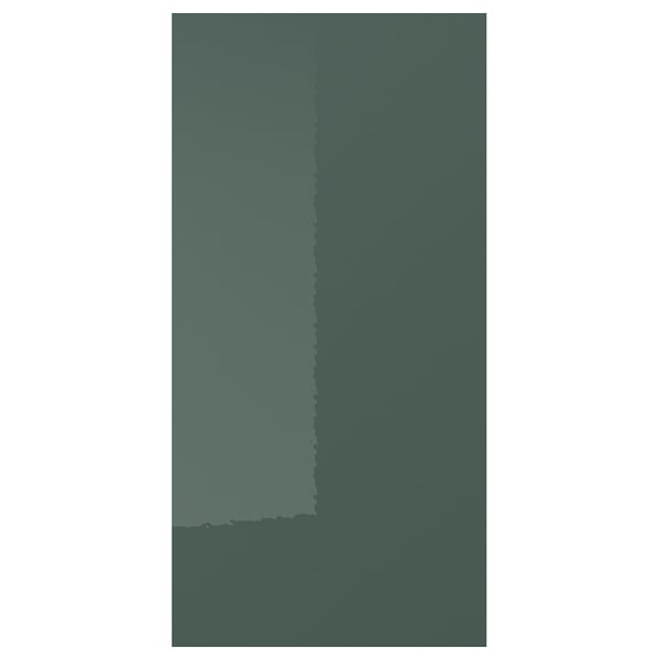 KALLARP door, high-gloss dark grey-green, 30x60 cm