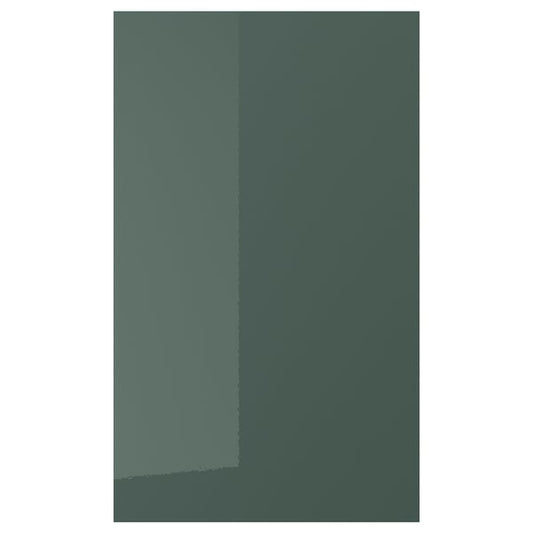 KALLARP - KALLARP Door, high-gloss dark grey-green, 60x100 cm