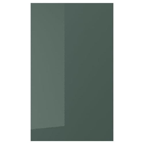 KALLARP - KALLARP Door, high-gloss dark grey-green, 60x100 cm