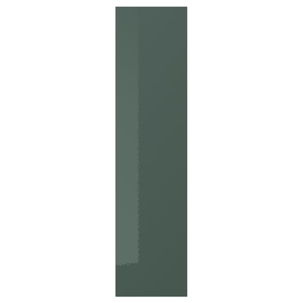 KALLARP Door, grey-green gloss, 20x80 cm