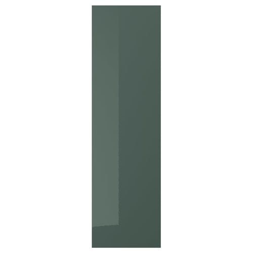 KALLARP - KALLARP Door, high-gloss dark grey-green, 40x140 cm