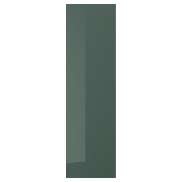 KALLARP - KALLARP Door, high-gloss dark grey-green, 40x140 cm