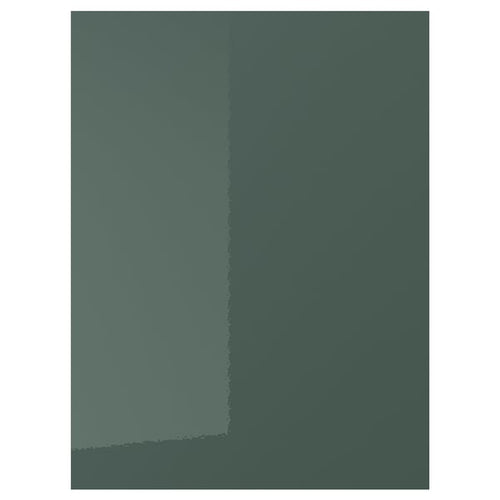 KALLARP - KALLARP Door, high-gloss dark grey-green, 60x80 cm