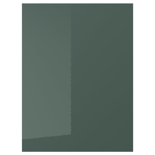 KALLARP - KALLARP Door, high-gloss dark grey-green, 60x80 cm
