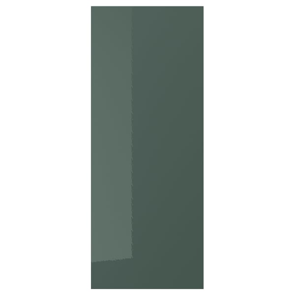 KALLARP door, high-gloss dark grey-green, 40x100 cm