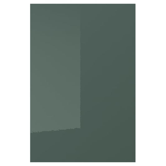 KALLARP - KALLARP Door, high-gloss dark grey-green, 40x60 cm