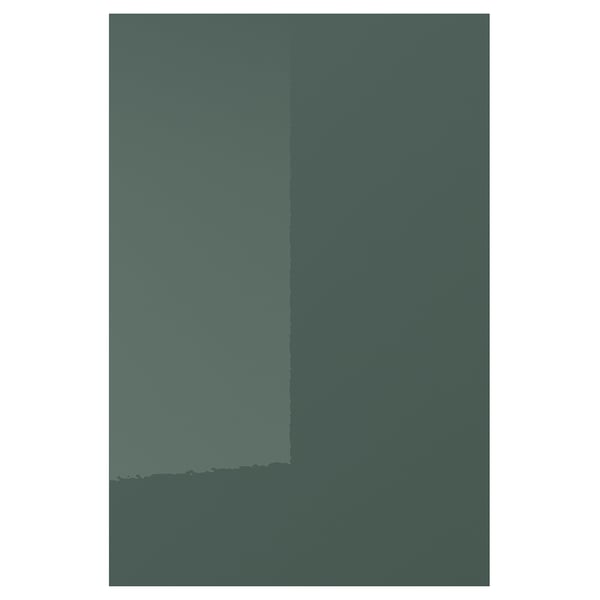 KALLARP door, high-gloss dark grey-green, 40x60 cm