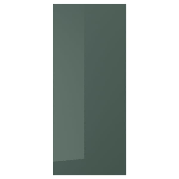 KALLARP door, high-gloss dark grey-green, 60x140 cm
