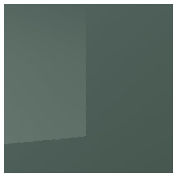 KALLARP - KALLARP Door, high-gloss dark grey-green, 60x60 cm