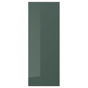 KALLARP door, high-gloss dark grey-green, 30x80 cm