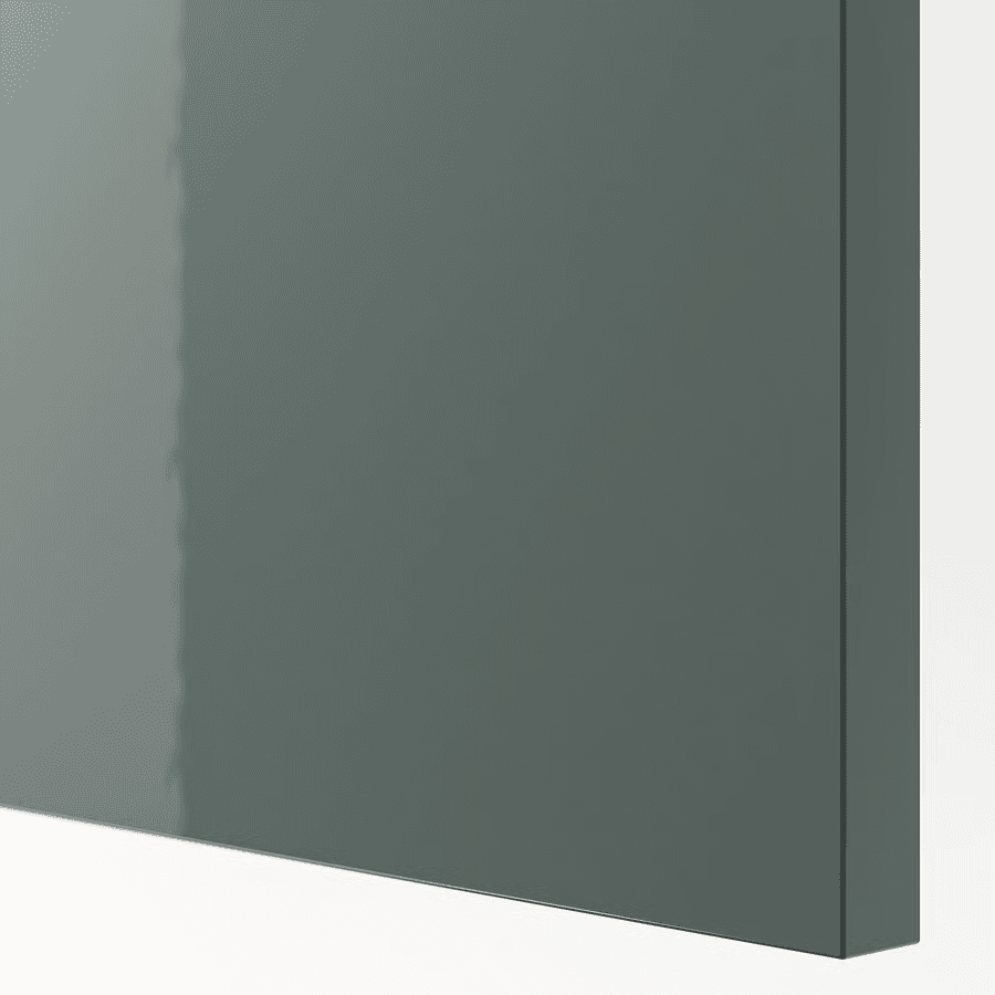 KALLARP - KALLARP Door, high-gloss dark grey-green, 60x140 cm
