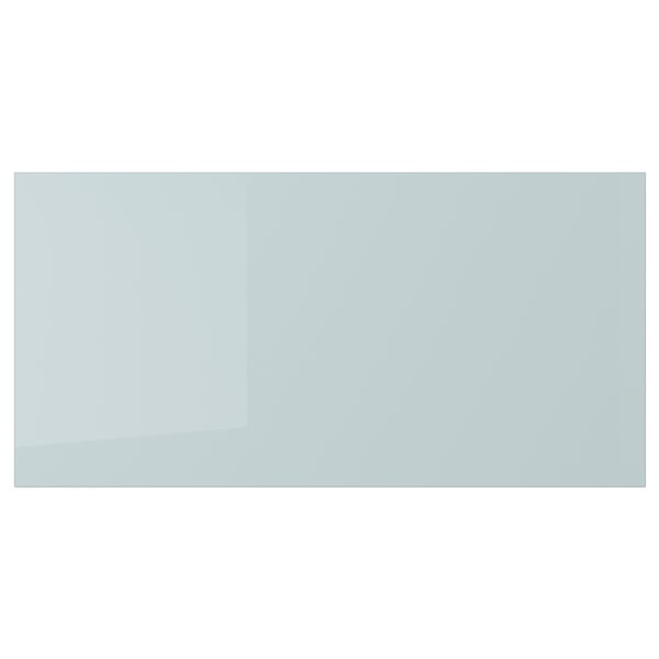 KALLARP drawer front, high-gloss light grey-blue