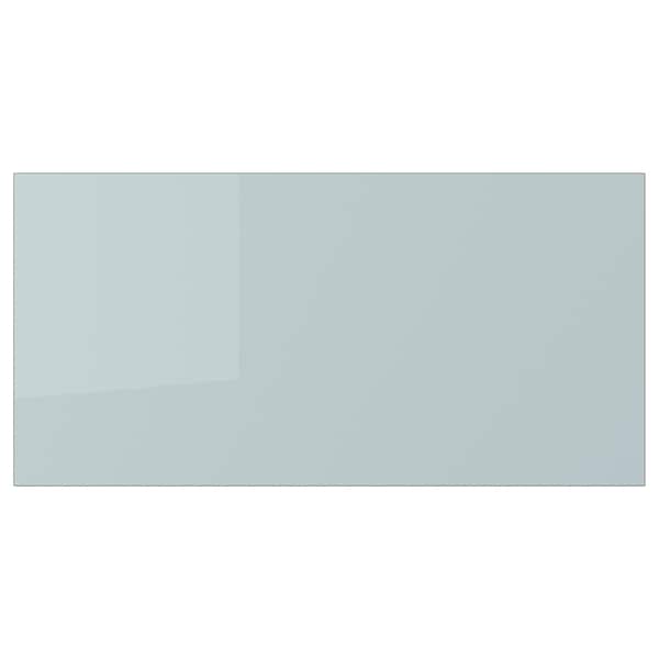 Ikea KALLARP - Drawer front, high-gloss light grey-blue, 40x20 cm