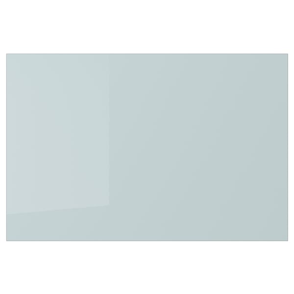 KALLARP drawer front, high-gloss light grey-blue