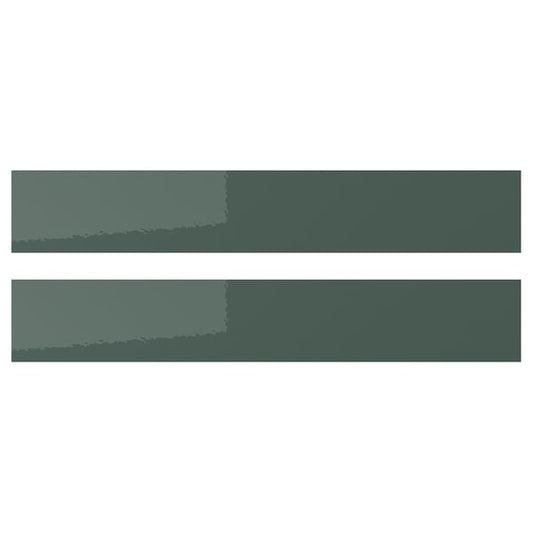 KALLARP - KALLARP Drawer front, high-gloss dark grey-green, 60x10 cm
