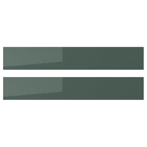 KALLARP - KALLARP Drawer front, high-gloss dark grey-green, 60x10 cm
