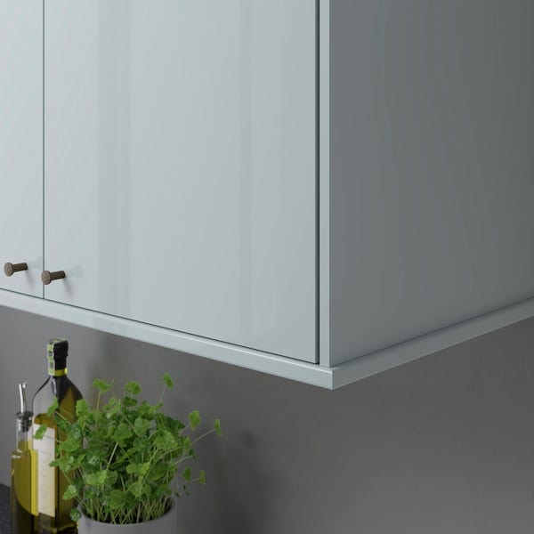 Ikea KALLARP - Deco strip, high-gloss light grey-blue, 221 cm