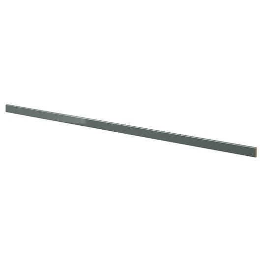 KALLARP - KALLARP Deco strip, high-gloss dark grey-green, 221 cm