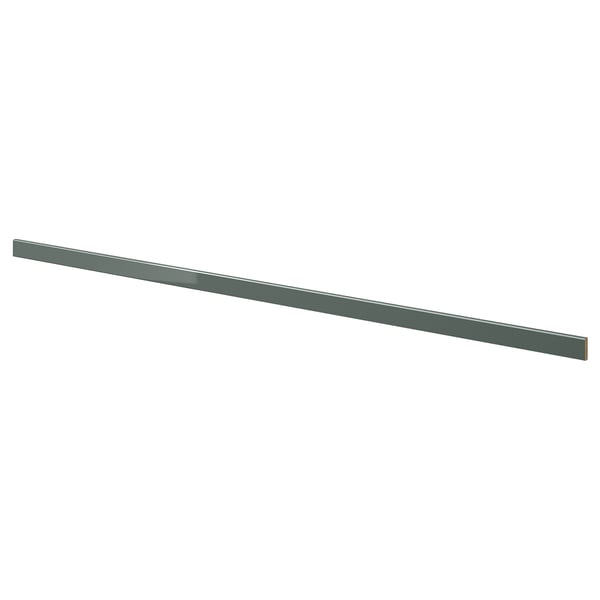 KALLARP deco strip, high-gloss dark grey-green, 221 cm