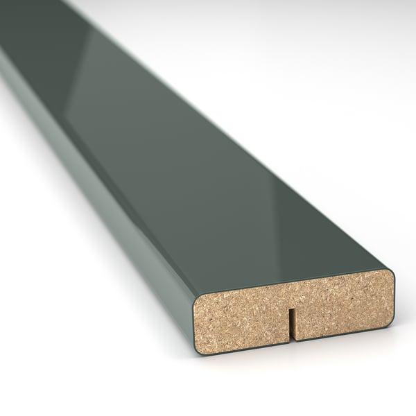 KALLARP deco strip, high-gloss dark grey-green, 221 cm