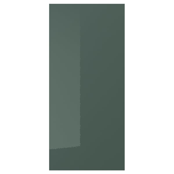 KALLARP cover panel, high-gloss dark grey-green, 39x86 cm