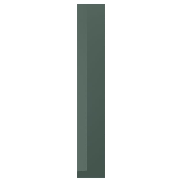 KALLARP cover panel, high-gloss dark grey-green, 39x240 cm