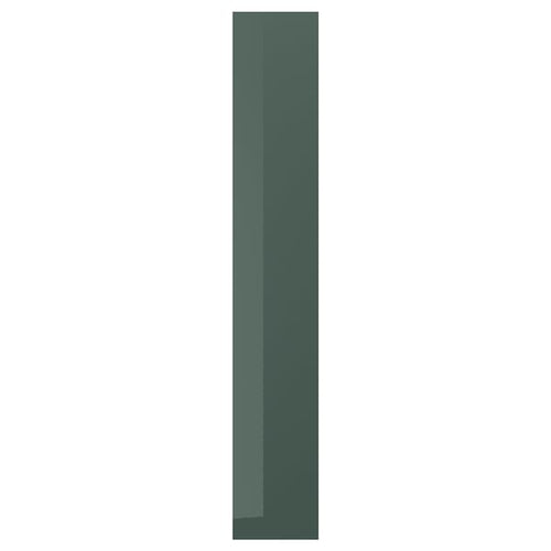 KALLARP - KALLARP Cover panel, high-gloss dark grey-green, 39x240 cm