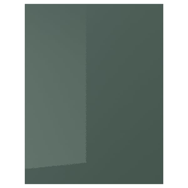 KALLARP cover panel, high-gloss dark grey-green, 62x80 cm