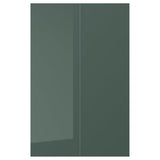 KALLARP 2-p door f corner base cabinet set, high-gloss dark grey-green, 25x80 cm