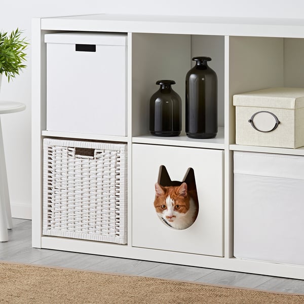 KALLAX cat house, white, 33x33 cm
