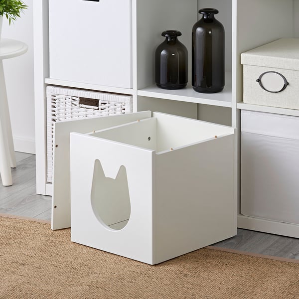 KALLAX cat house, white, 33x33 cm