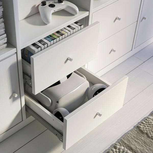 Ikea KALLAX - TV storage combination, white, 147x39x60 cm