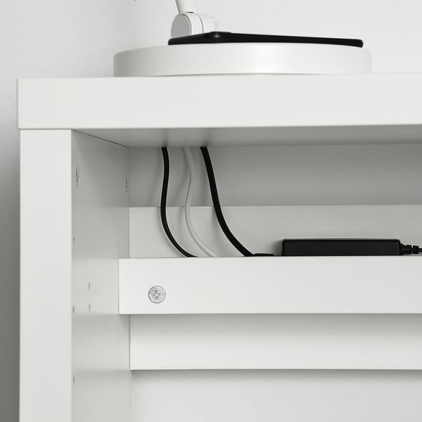 KALLAX / ELDBERGET desk and chair, white/dark grey black