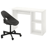 KALLAX / ELDBERGET desk and chair, white/dark grey black