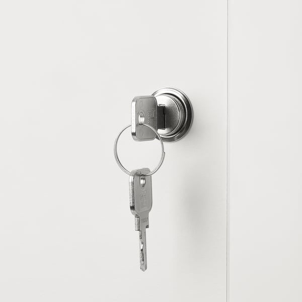 KALLAX insert with lockable door, white, 33x33 cm