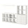 KALLAX / LACK storage combination with shelf, white, 224x147x39 cm