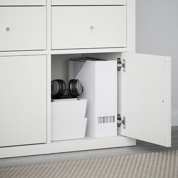 Ikea KALLAX / LACK - Storage combination with shelf, white, 224x39x147 cm