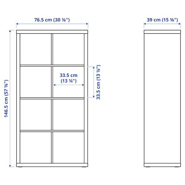 KALLAX / LACK - Storage combination with shelf, white, 224x39x147 cm