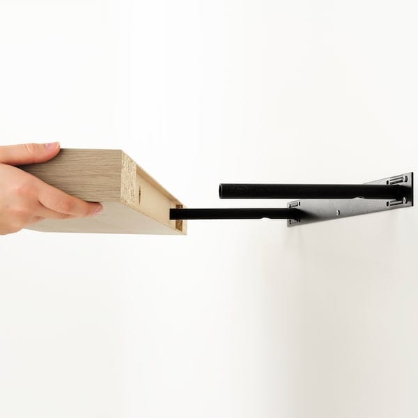 Ikea KALLAX / LACK - Storage combination with shelf, white stained oak effect, 224x39x147 cm