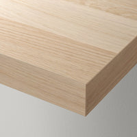 KALLAX / LACK - Storage combination with shelf, white stained oak effect, 224x39x147 cm